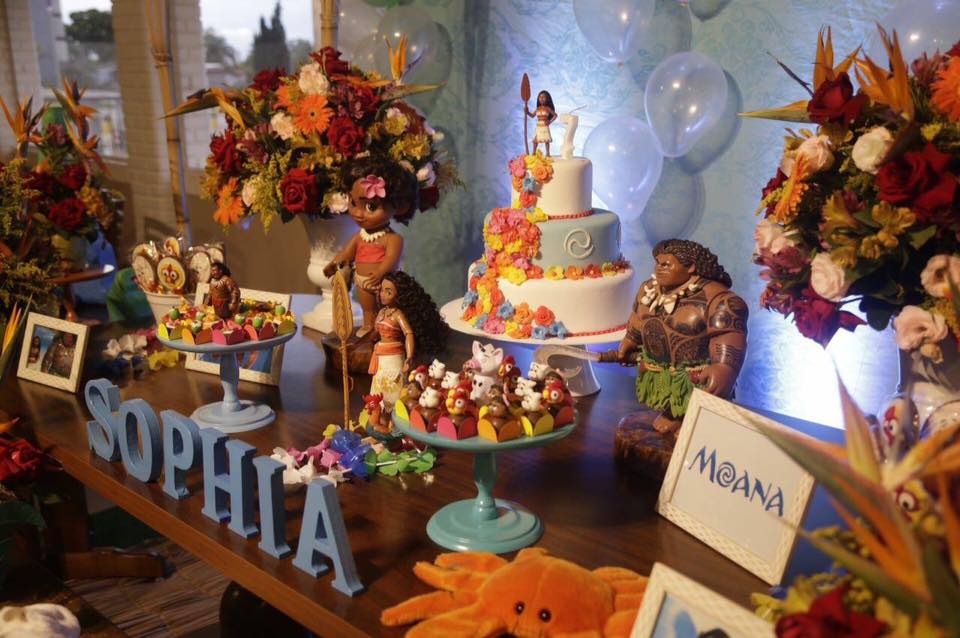 Aniversário de 1 ano da Sophia, festa da moana 